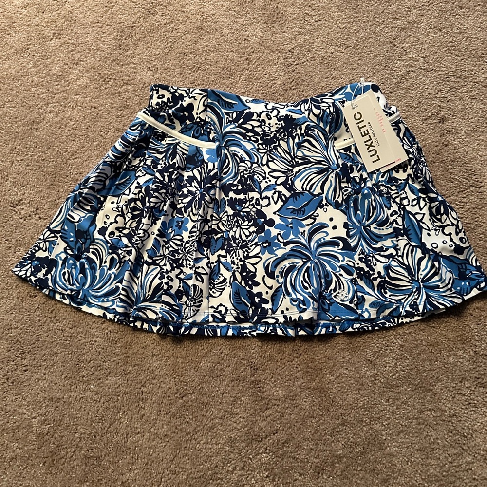 Lilly Pulitzer Skort NWT Bacio UPF 50+ size small Low Tide Navy Pandarama